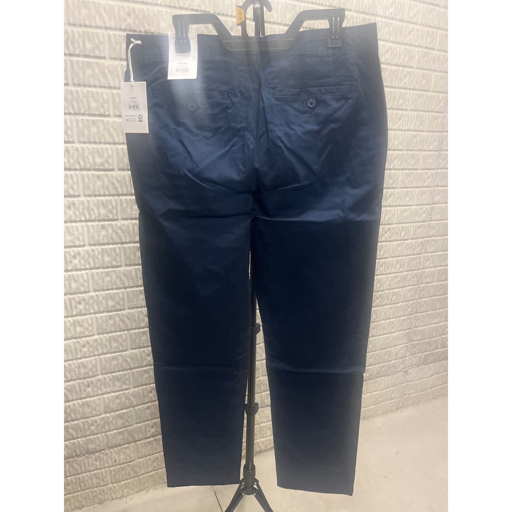 Free Assembly‎ Mens Core Chino Pants Dark Navy Blue Straight Leg 34x30 NEW - Picture 3 of 5